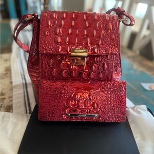 Brahmin Margo bag with ady wallet color red dragon